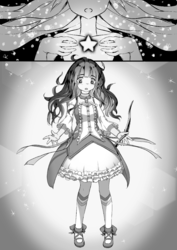 Ryouko's first transformation into her magical girl outfit in Chapter 1